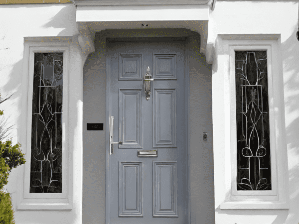 grey painted door