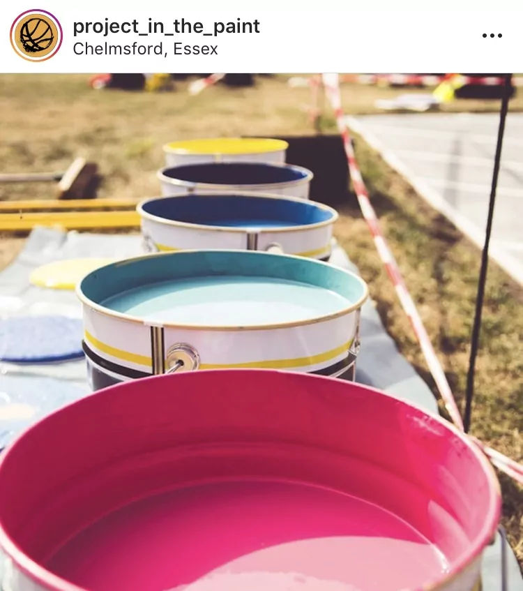 Sports court paint tin opening multi colour