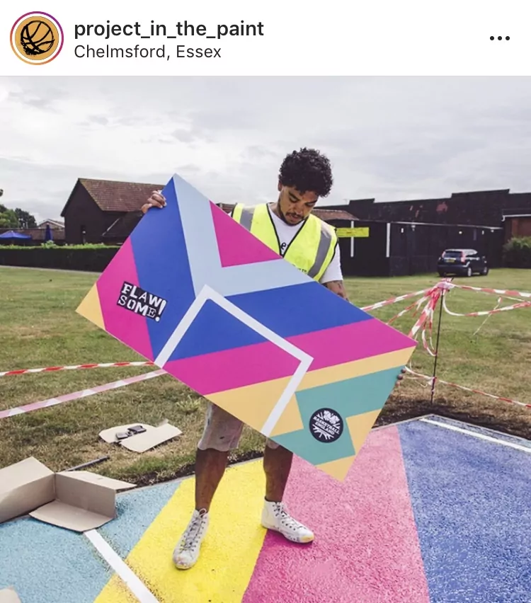Painting a basketball court 2